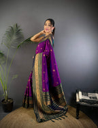 Sonakshi Women's Jamli Soft Silk Zari Woven Traditional Saree with Blouse - Distacart