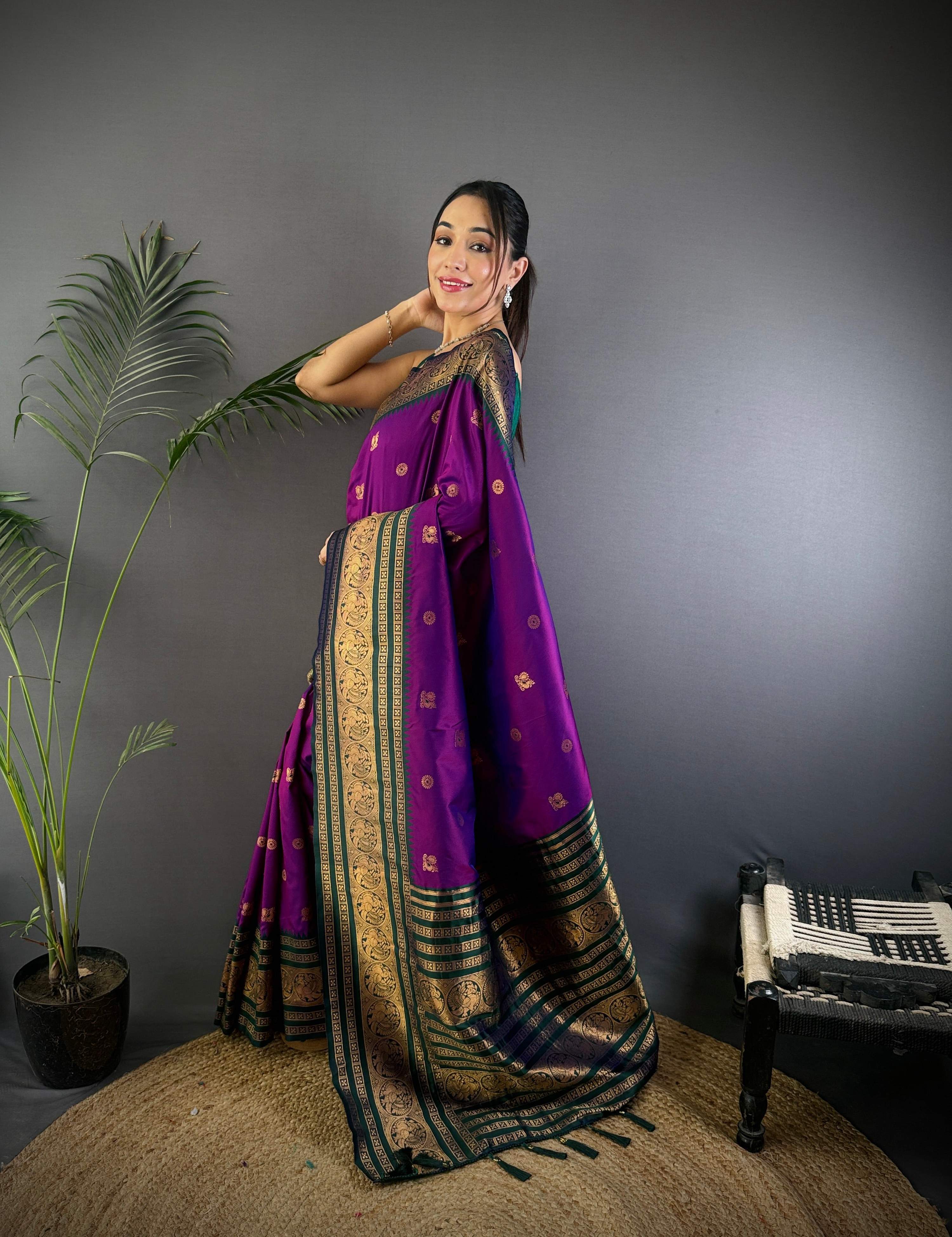 Sonakshi Women's Jamli Soft Silk Zari Woven Traditional Saree with Blouse - Distacart