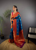 Sonakshi Women's Morepeach Banarasi Silk Zari Woven Traditional Saree with Blouse - Distacart