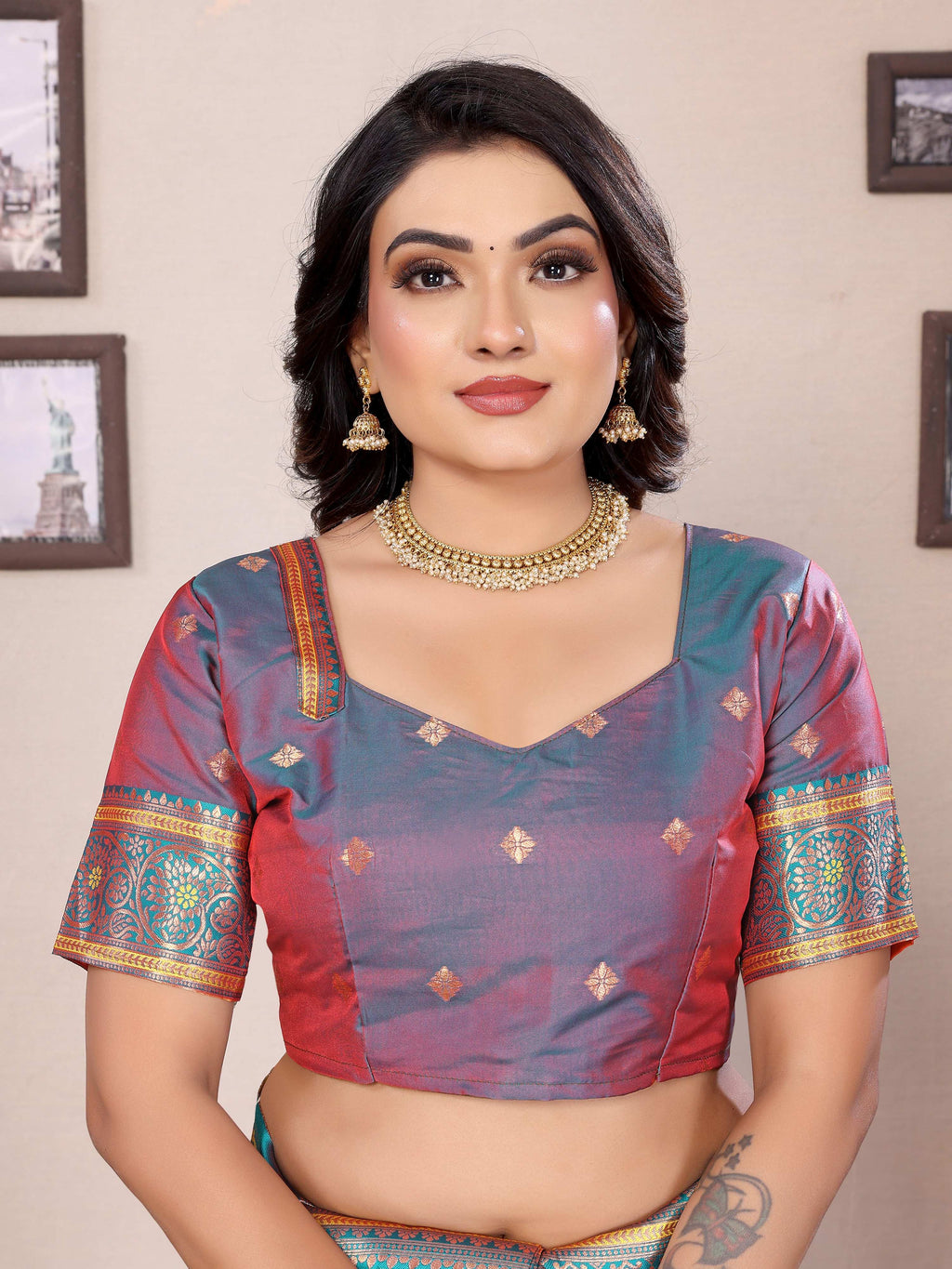 Sonakshi Women's Fenta Banarasi Silk Zari Woven Traditional Saree with Blouse - Distacart