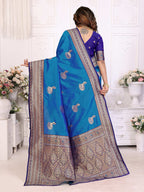 Sonakshi Women's Feroji Banarasi Silk Zari Woven Traditional Saree with Blouse - Distacart