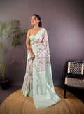 Sonakshi Women's Water Blend Silk Jacquard Woven Traditional Saree with Blouse - Distacart