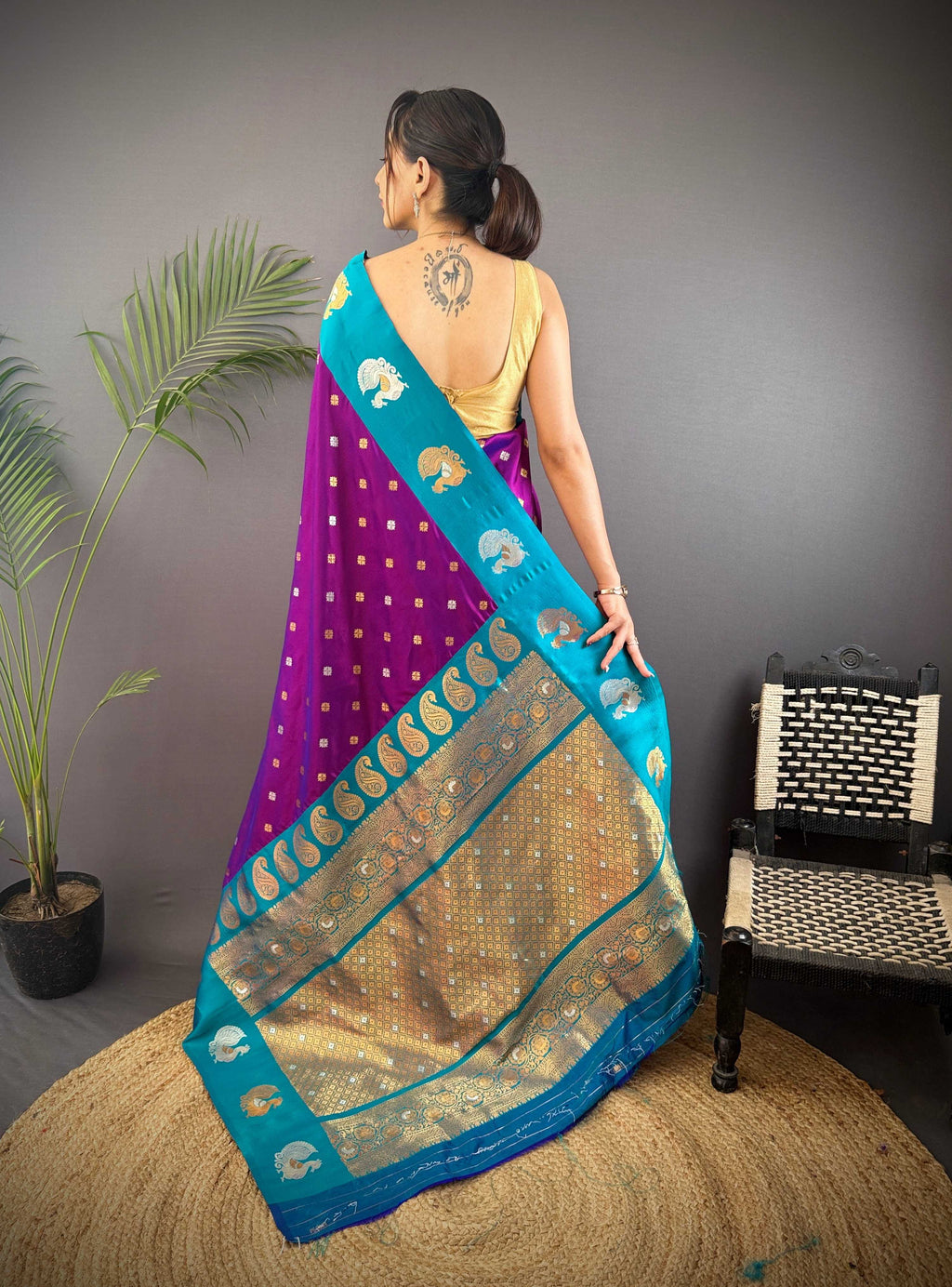 Sonakshi Women's Jamli Banarasi Silk Zari Weaving Saree with Blouse - Distacart
