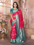 Sonakshi Women's Maharani Banarasi Silk Zari Weaving Saree with Blouse - Distacart