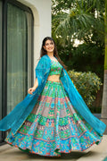 Sonakshi Women's Multicolor Silk Digital Printed Lehenga Choli Set - Distacart