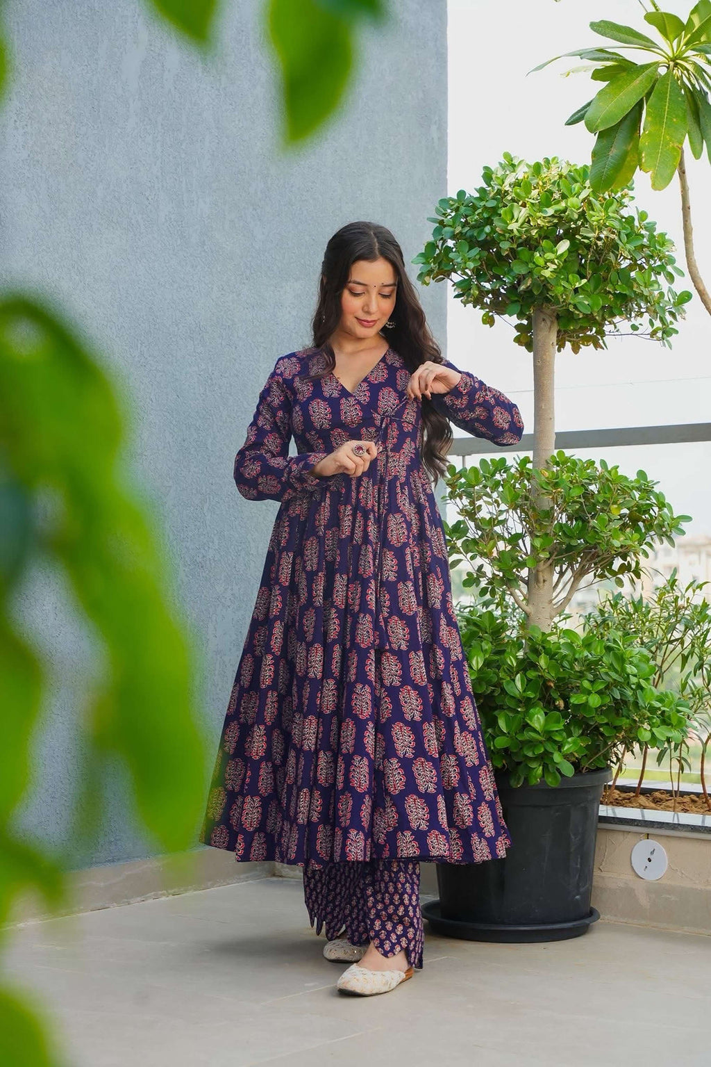 Sonakshi Women's Blue Heavy Rayon With Heavy Digital Printed Anarkali Gown Set - Distacart