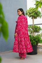 Sonakshi Women's Pink Heavy Rayon With Heavy Digital Printed Anarkali Gown Set - Distacart