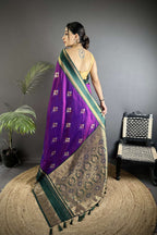 Sonakshi Women'S Purple Premium Soft Silk Zari Woven Traditional Saree With Blouse - Distacart