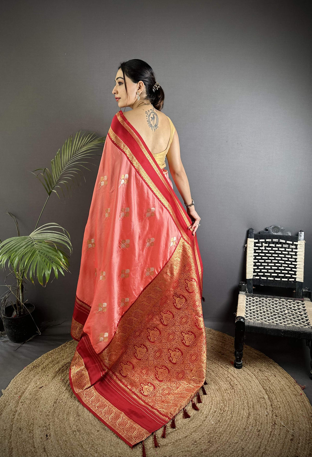 Sonakshi Women'S Gajri Premium Soft Silk Zari Woven Traditional Saree With Blouse - Distacart