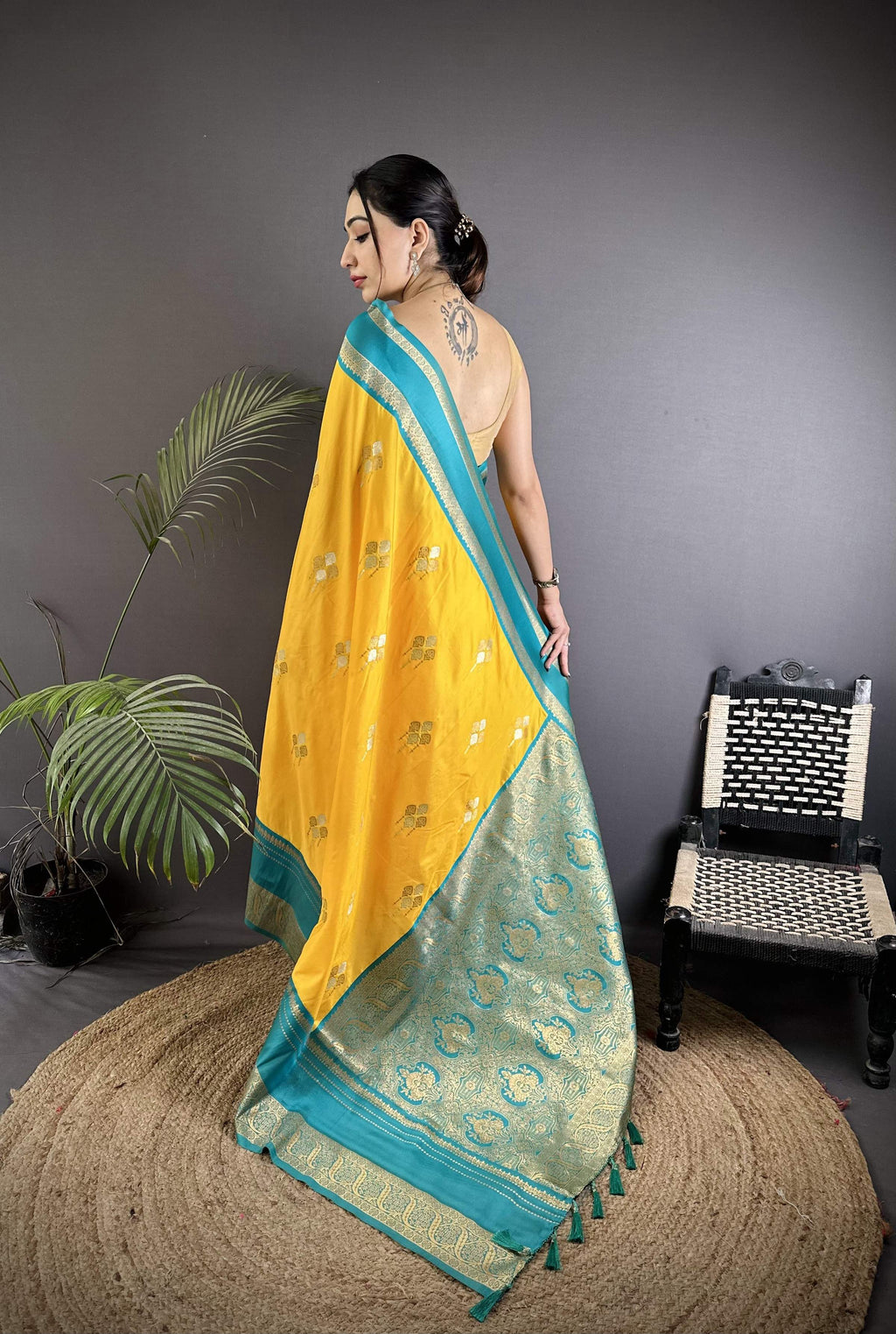 Sonakshi Women'S Yellow Premium Soft Silk Zari Woven Traditional Saree With Blouse - Distacart