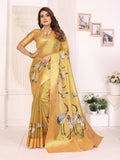 Sonakshi Women'S Gold Premium Tissue Silk Copper-Gold Border Traditional Saree With Blouse - Distacart