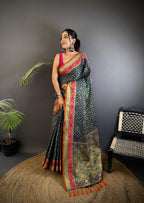 Sonakshi Women'S Black Banarasi Soft Patola Silk With Meena & Zari Weaving Traditional Saree With Blouse - Distacart