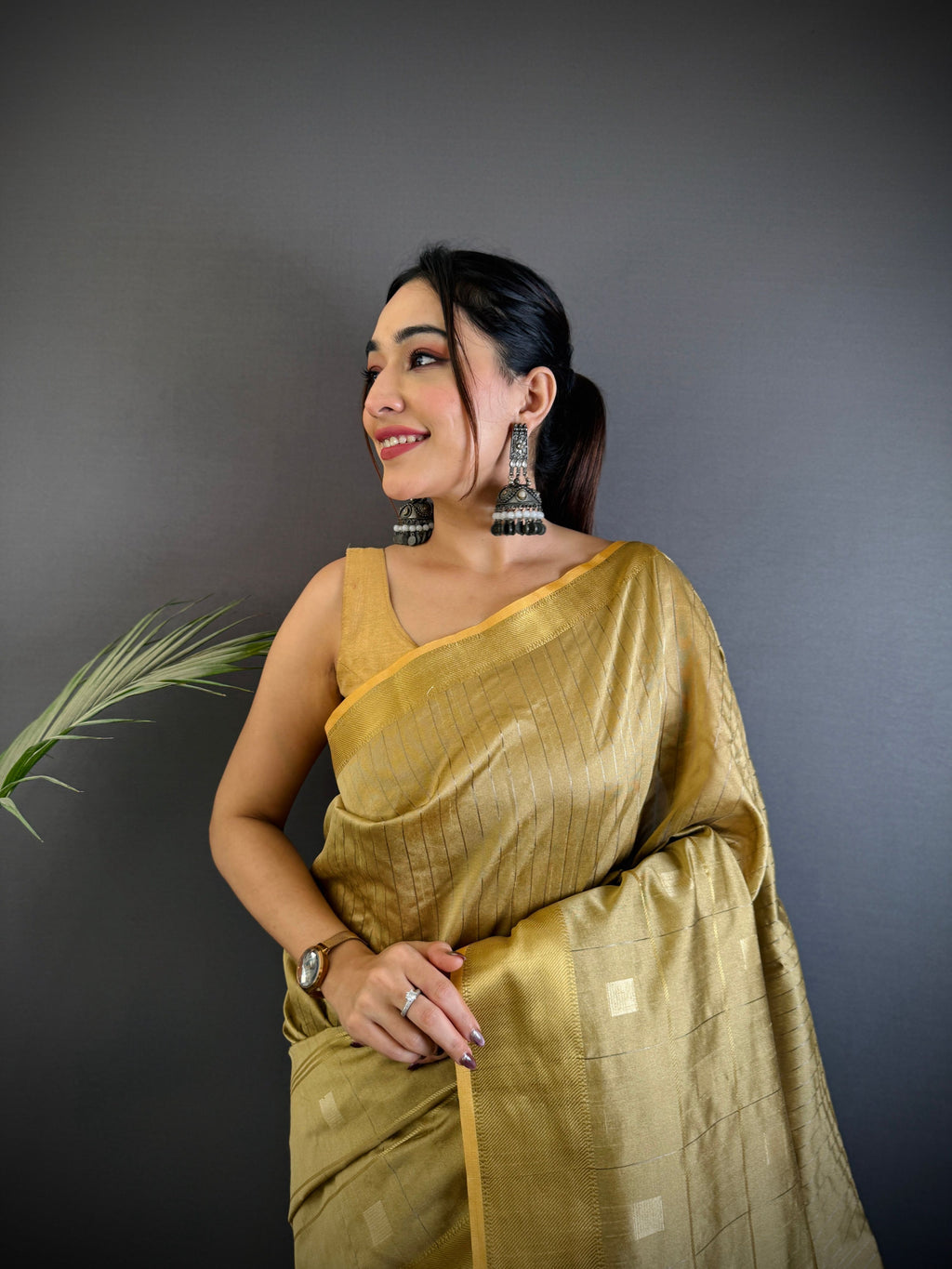 Sonakshi Women's Sona Gold Soft Cotton Silk Golden Zari Weaving Traditional Saree with Blouse - Distacart