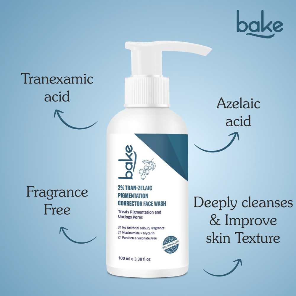 Bake 2% Tran-Zelaic Pigmentation Corrector Milky Face Wash For Pigmentation and unclogged pores