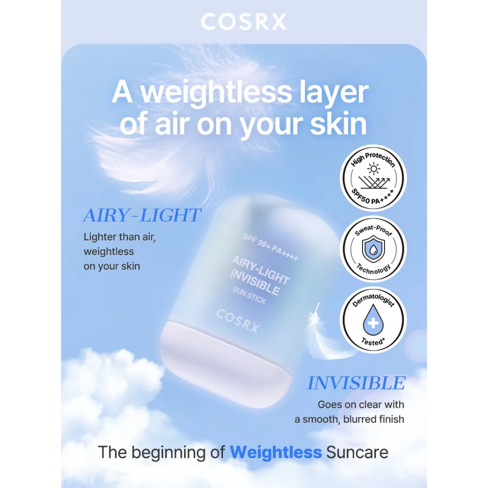 Cosrx Airy-Light Invisible Sun Stick SPF 50+ PA++++