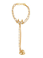 Ruby Raang Gold Chand Kundan Haath Phool - Distacart