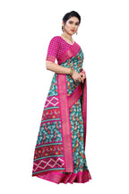 Vamika Rama Green Linen Jari Border Saree (JANKI RAMA) - Distacart
