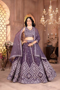 Lehenga Mart Designer Bollywood Style Wedding Lehenga Choli - Dusty Blue