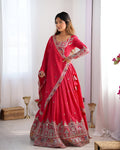 Lehenga Mart Designer Bollywood Style Wedding Lehenga Choli - Red