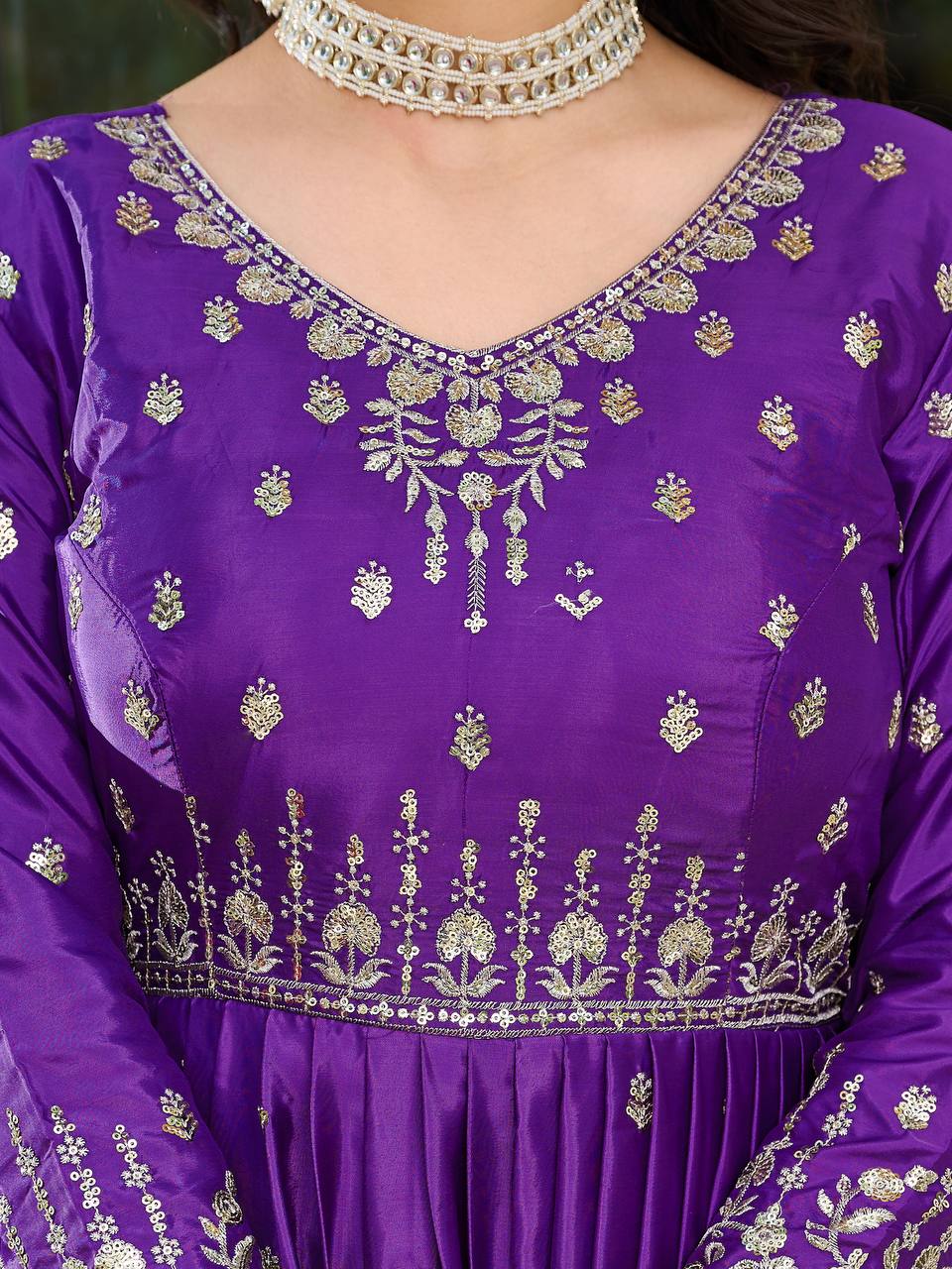 Lehenga Mart American Silk Gown With Dupatta-Blue - Distacart
