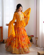 Lehenga Mart Designer Bollywood Style Wedding Lehenga Choli - Yellow