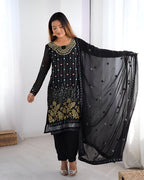 Lehenga Mart Designer Salwar Suit for Women or Girls - Black - Distacart