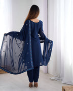 Lehenga Mart Designer Salwar Suit for Women or Girls - Blue - Distacart