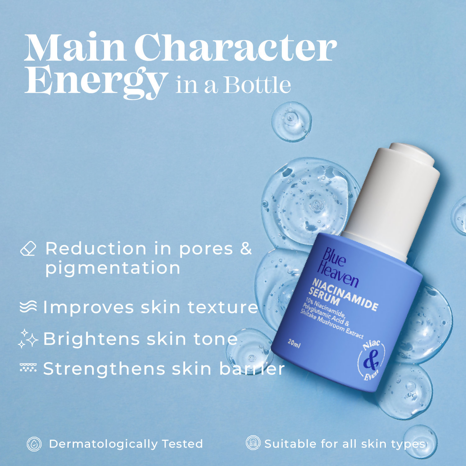 Blue Heaven 10% Niacinamide Serum For Glowing Skin