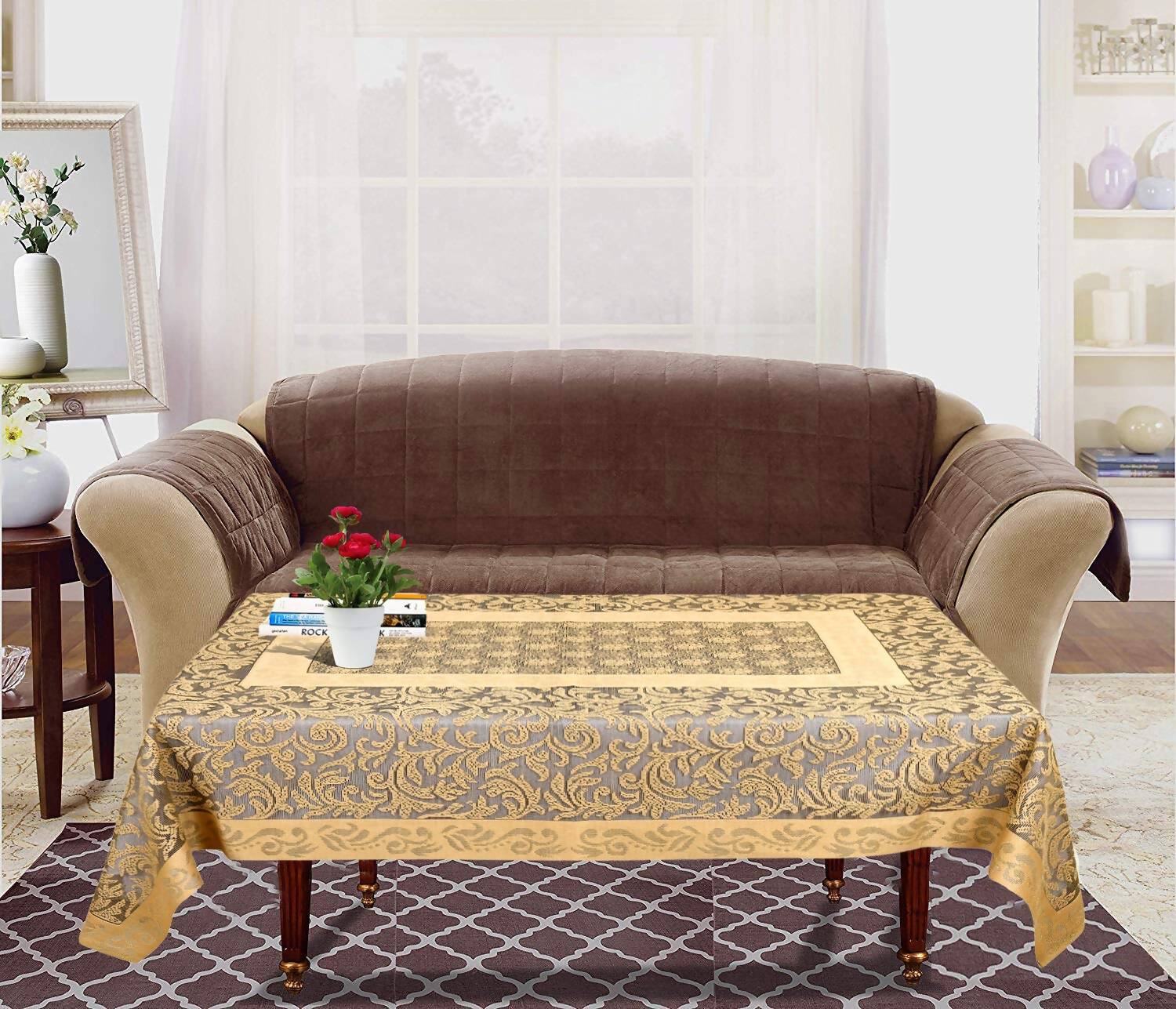 Kuber Industries 4 Seater Center Table Cover