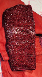 Kia Fashions Maroon Terry Shine Fabric Readymade Blouse - Distacart