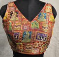 Kia Fashions Rust Jacquard Weave Multi Color Weave Readymade Blouse - Distacart
