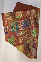 Kia Fashions Rust Jacquard Weave Multi Color Weave Readymade Blouse - Distacart