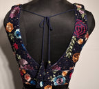 Kia Fashions Navy Blue Multi Color Embroidered Readymade Blouse - Distacart