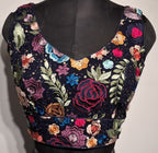 Kia Fashions Navy Blue Multi Color Embroidered Readymade Blouse - Distacart