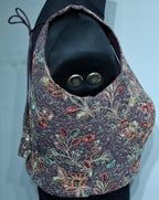 Kia Fashions Dusty Mauve Georgette Multi Color Emb & Sqn Readymade Blouse - Distacart