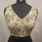 Kia Fashions Pistachio Green Georgette Multi Color Emb & Sqn Readymade Blouse - Distacart