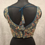 Kia Fashions Teal Blue Georgette Multi Color Emb & Sqn Readymade Blouse - Distacart