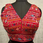 Kia Fashions Hot Pink Multi Color Embroidered Readymade Blouse - Distacart