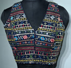 Kia Fashions Navy Blue Multi Color Embroidered Readymade Blouse - Distacart