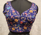 Kia Fashions Purple - Eggplant Sequins & Zari Embroidered Readymade Blouse - Distacart