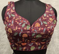 Kia Fashions Wine Sequins & Zari Embroidered Readymade Blouse - Distacart