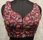 Kia Fashions Wine Sequins & Zari Embroidered Readymade Blouse - Distacart
