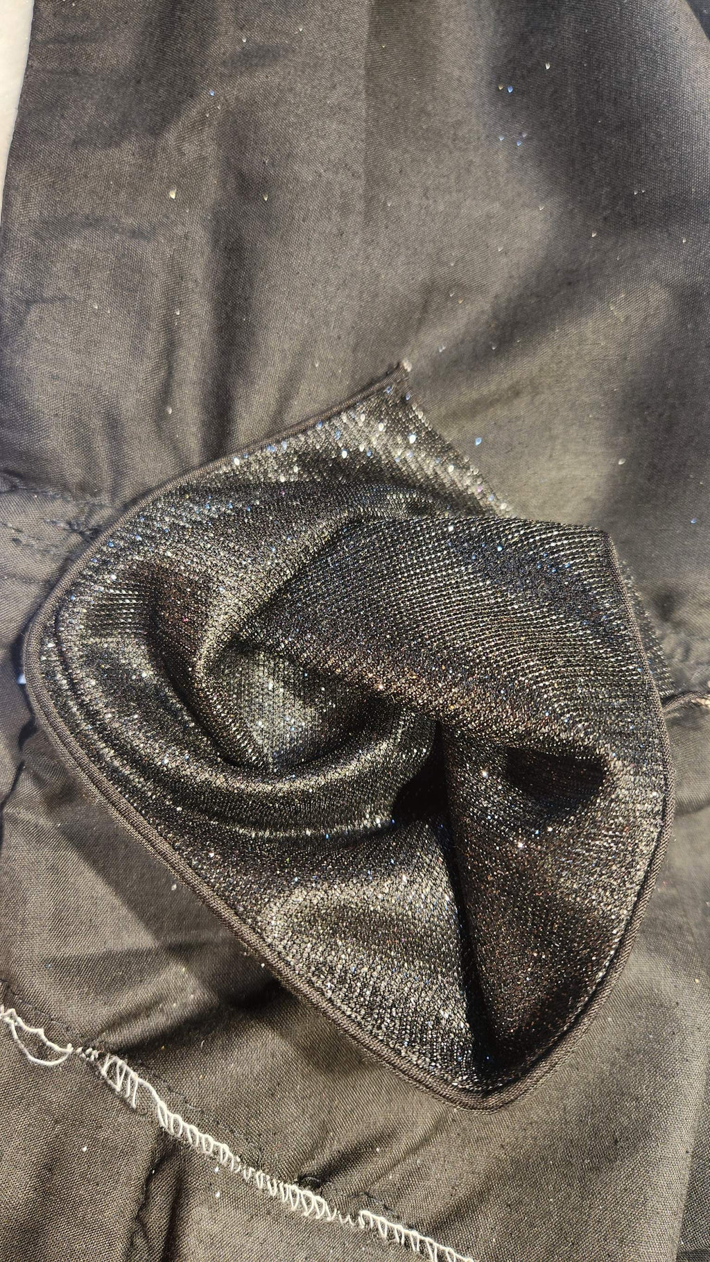 Kia Fashions Black Shimmer Dual Tone Glitter Fabric Readymade Blouse - Distacart