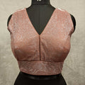 Kia Fashions Dusty Pink Dual Tone Glitter Fabric Readymade Blouse - Distacart