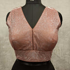 Kia Fashions Dusty Pink Dual Tone Glitter Fabric Readymade Blouse - Distacart