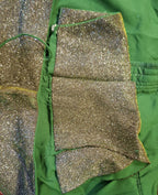 Kia Fashions Green Golden Dual Tone Glitter Fabric Readymade Blouse - Distacart