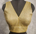 Kia Fashions Gold Lustre Dual Tone Glitter Fabric Readymade Blouse - Distacart