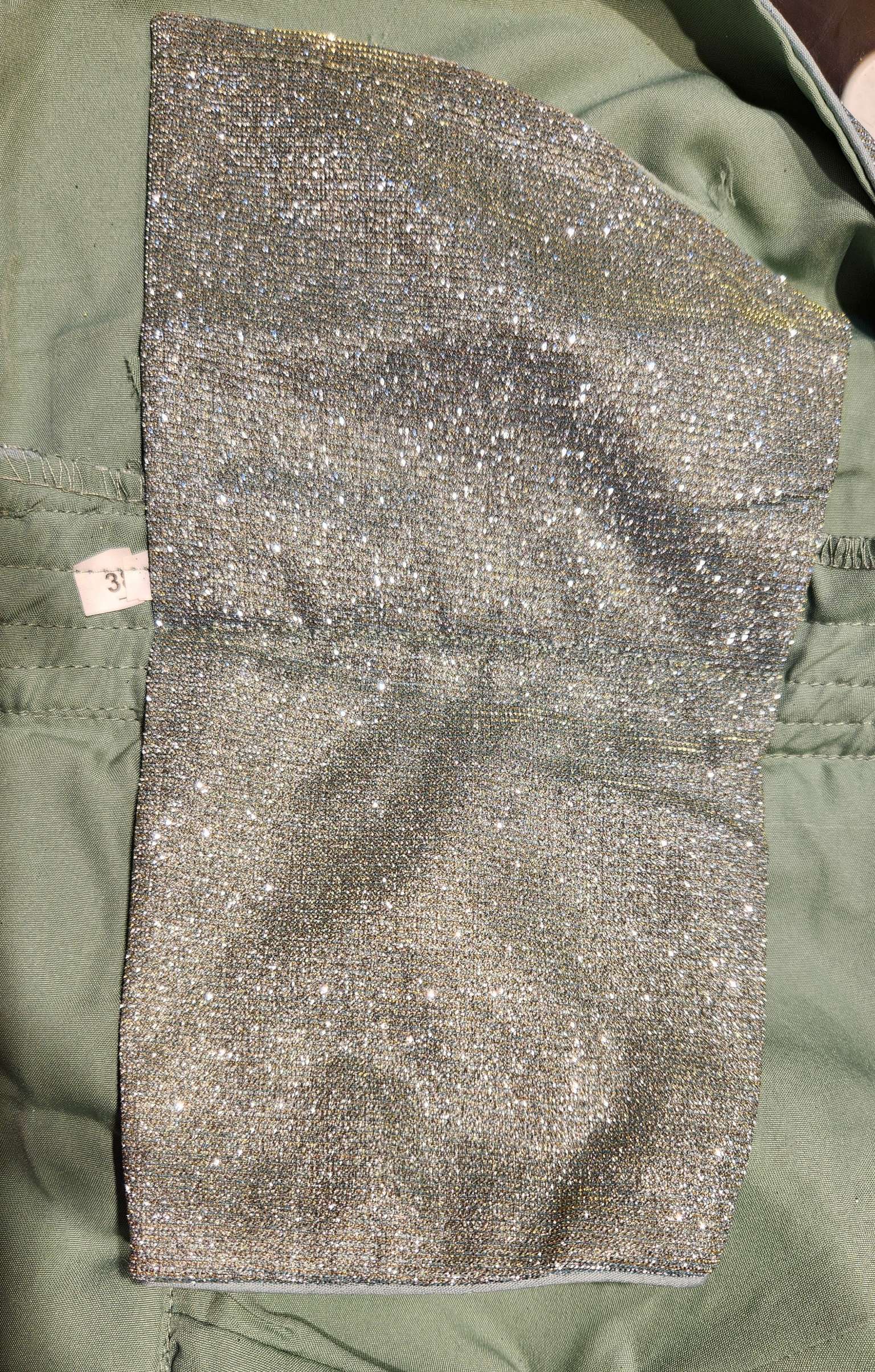 Kia Fashions Misty Ocean Shimmer Dual Tone Glitter Fabric Readymade Blouse - Distacart