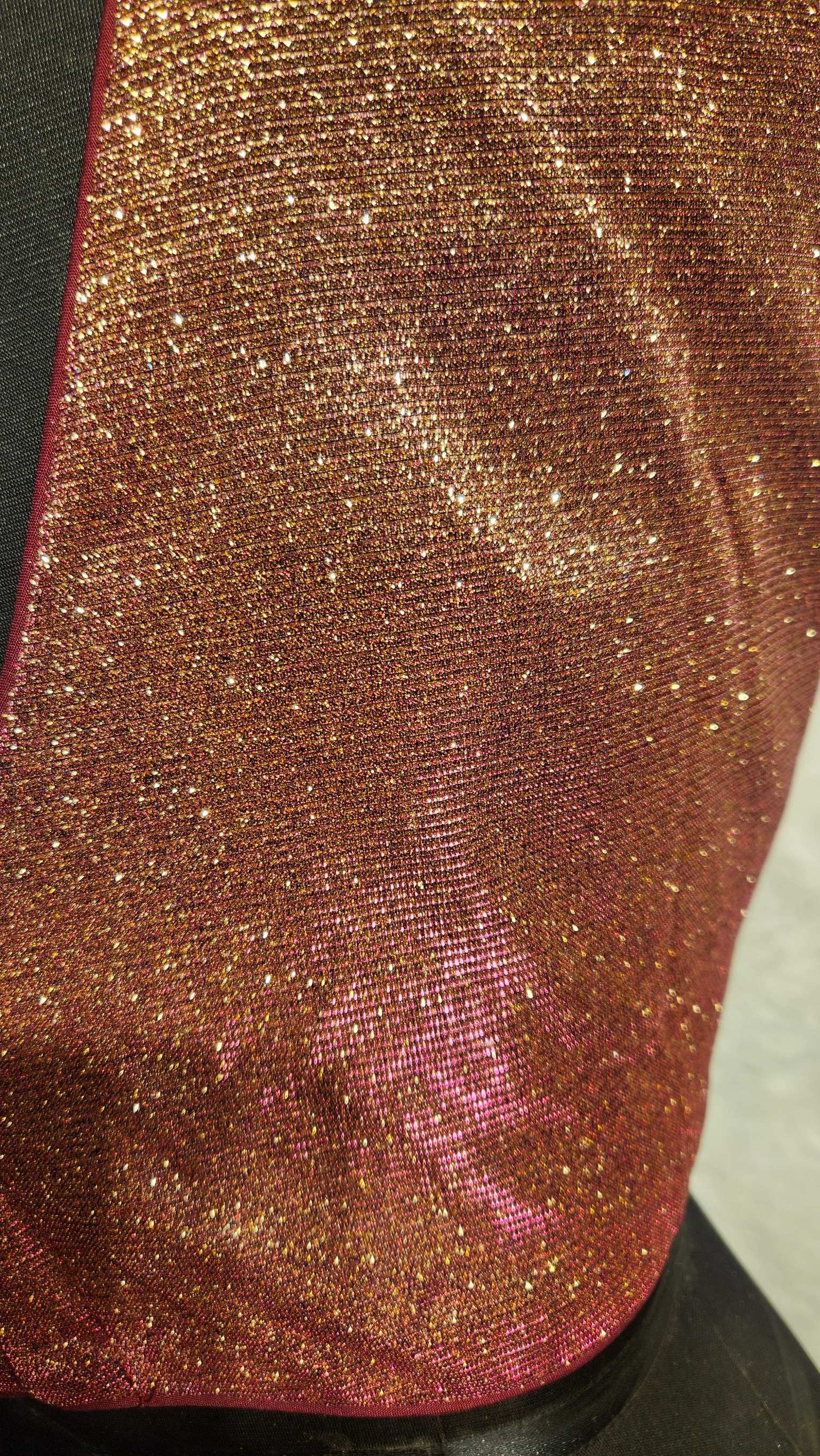 Kia Fashions Maroon Golden Dual Tone Glitter Fabric Readymade Blouse - Distacart