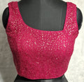 Kia Fashions Hot Pink All Over Golden Sequins Readymade Blouse - Distacart